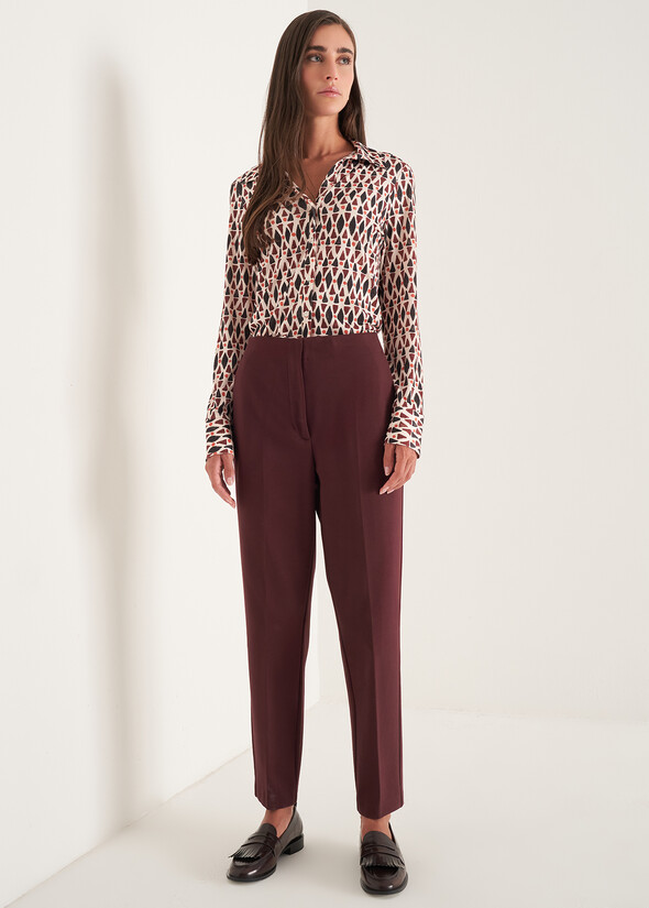 Piky Milano stitch trousers ROSSO CHIANTI Woman null