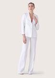 Giorgia linen blend trousers BIANCO WHITEBLUE OLTREMARE GIALLO MANGONERO BLACK Woman image number 1