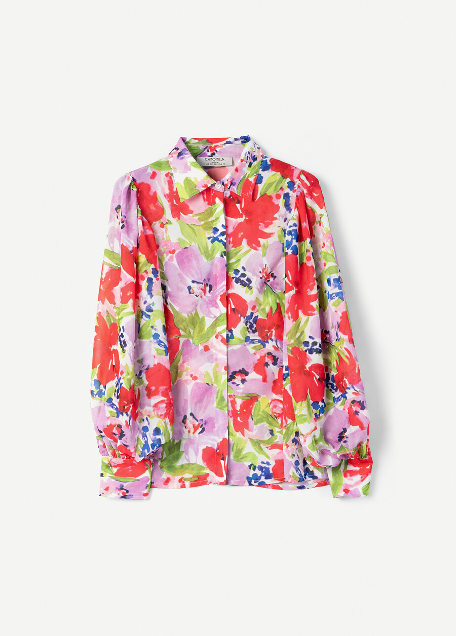 Camicia Cheryl con fantasia a fiori BIANCO WHITE Donna , immagine n. 5