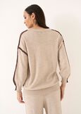 Mirella two-tone knit top GRIGIO TORTORA Woman image number 3
