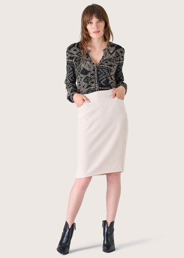 Giuly tricotine skirt BEIGE LANA Woman null