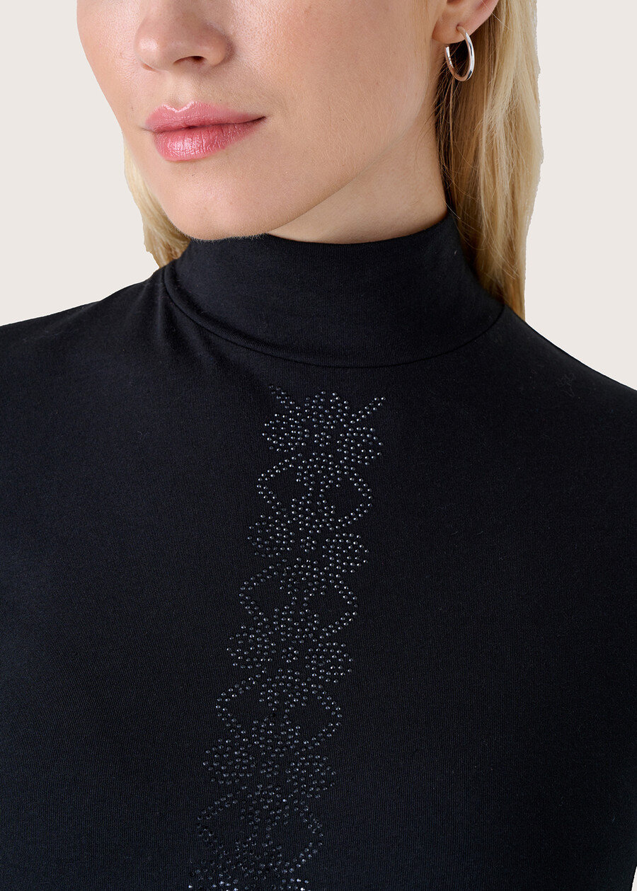 Maglia Shake in cotone NERO BLACK Donna , immagine n. 2