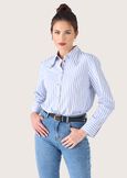 Carolyn striped shirt GRIGIO STONEVERDE AVOCADO Woman image number 1