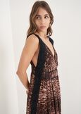 Armenia 100% viscose long dress MARRONE JAVA Woman image number 4