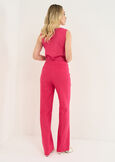 Giorgia-O linen blend trousers BLUROSABIANCO WHITEROSA FUCSIA Woman image number 5