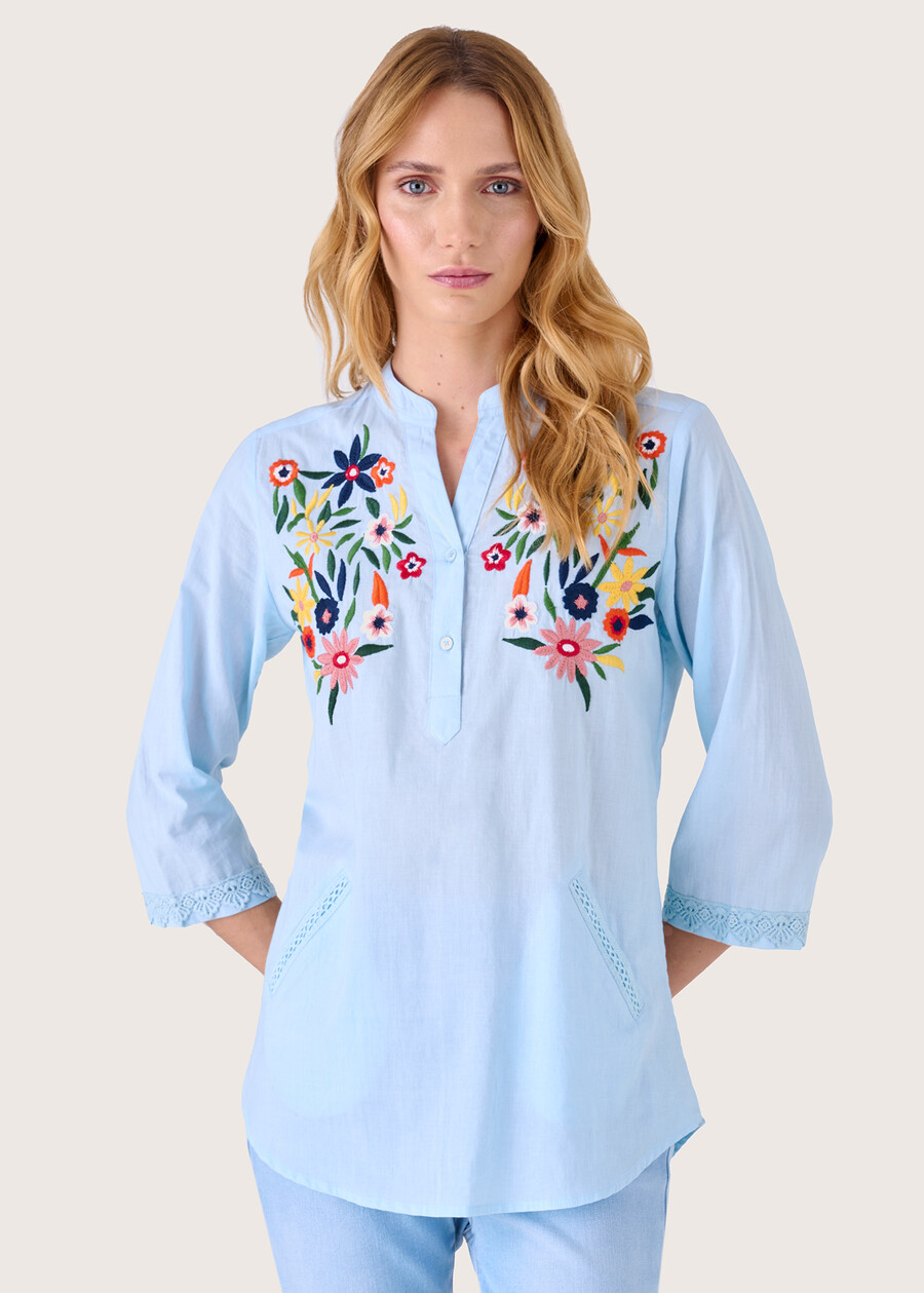 Coly 100% cotton shirt BIANCO Woman , image number 1