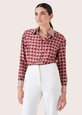 Camicia Catia in satin ROSSO BORDEAUX Donna immagine n. 2