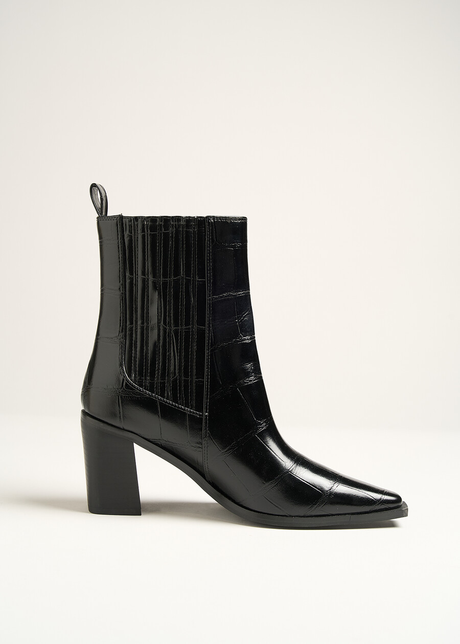 Stivaletto Sirena stile cowboy stampa cocco NERO Donna , immagine n. 4