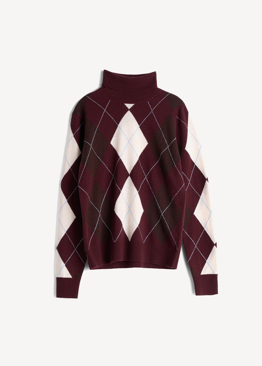 Minny Argyle pattern knit WNLAT Woman , image number 6