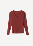 T-shirt Sara con scollo a V ROSSO CHIANTIVERDE FORESTA Donna immagine n. 4