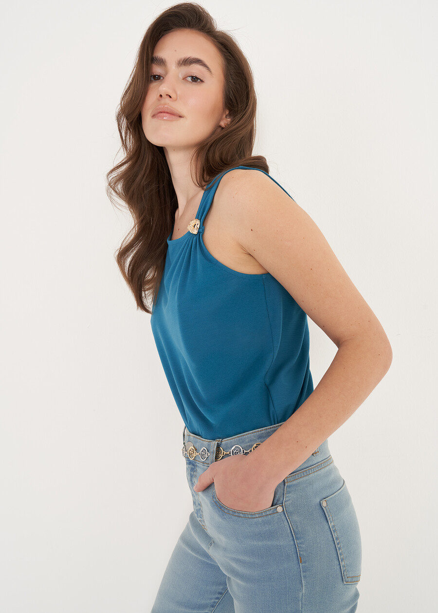 Thea Asymmetric Neck Top MARRONE JAVABLU OTTANIO Woman , image number 2