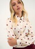 Chery recycled satin polka dot top BEIGE LATTE Woman image number 2