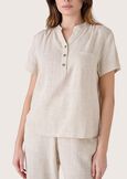 Bettany linen and viscose blouse BEIGE NARCISO Woman image number 2