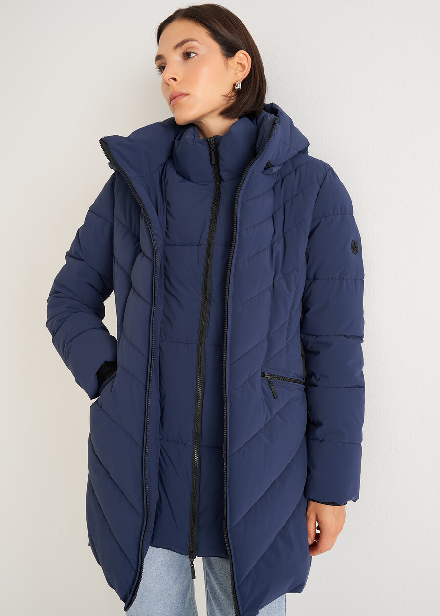 Piky padded jacket with belt BLU MIDNIGHTOYSBL Woman , image number 2