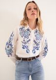 Carolyn embroidered cotton shirt BIANCO WHITE Woman image number 1