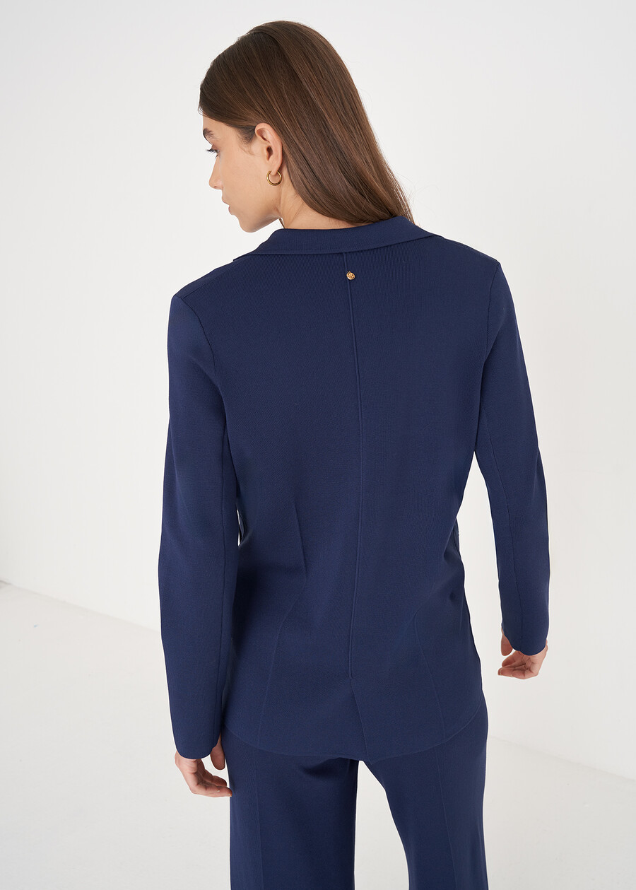Cardigan Gianitoba modello blazer BLU NAVYBIANCO BURRO Donna , immagine n. 4