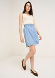 Bermuda Boxy in viscosa con cintura DENIM MEDIUM DENIM Donna immagine n. 2