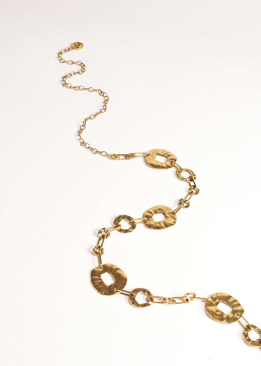 Corin hammered medallion belt GOLD Woman , image number 2