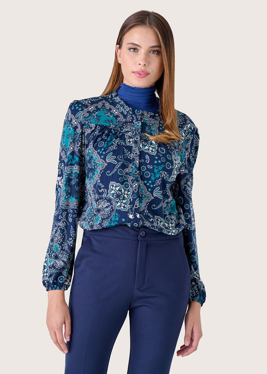 Schio shirt with western cut BLU LAGUNA Woman , image number 1
