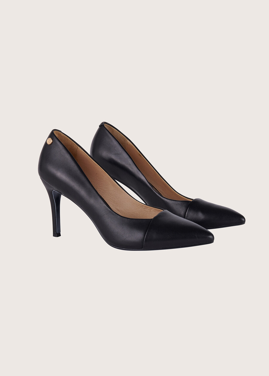 Sindy 100% leather  décolleté shoe NERO BLACK Woman , image number 1