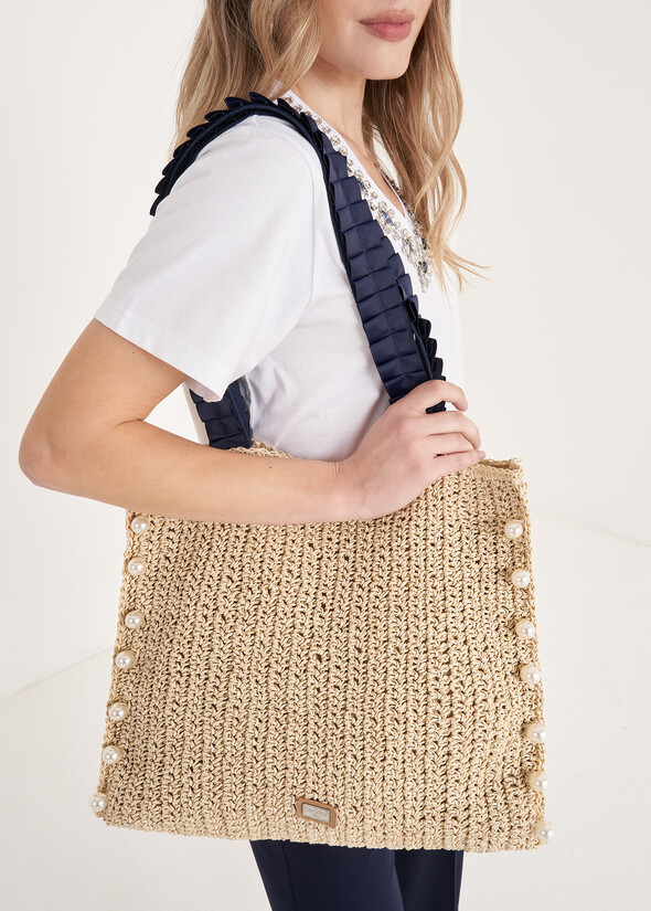 Brouche Woven Straw Bag BEIGE Woman null