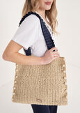 Borsa Brouche In Paglia Intrecciata BEIGE Donna immagine n. 1