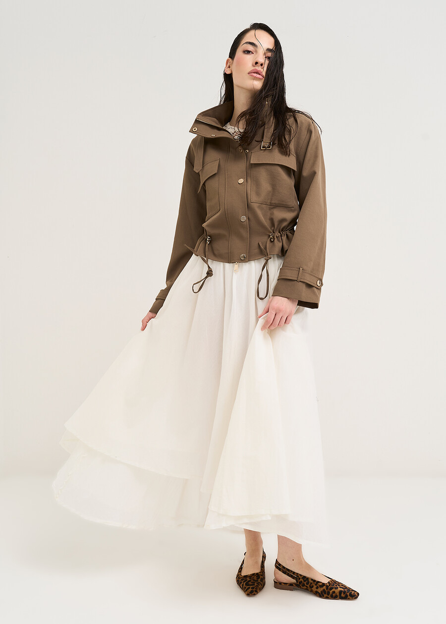 Gonna Gledis lunga in cotone BIANCO WHITE Donna , immagine n. 4