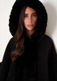 Mantella Moyra in maglia ed ecopelliccia NERO BLACKBEIGE LATTE Donna immagine n. 2