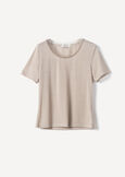 T-shirt Sierra Con Dettaglio Chiffon BEIGE SABBIANERO BLACK Donna immagine n. 4