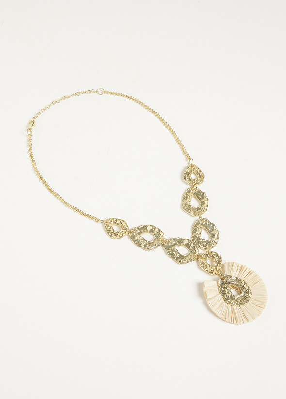 Gazania necklace with pendant BEIGE AVENA Woman null