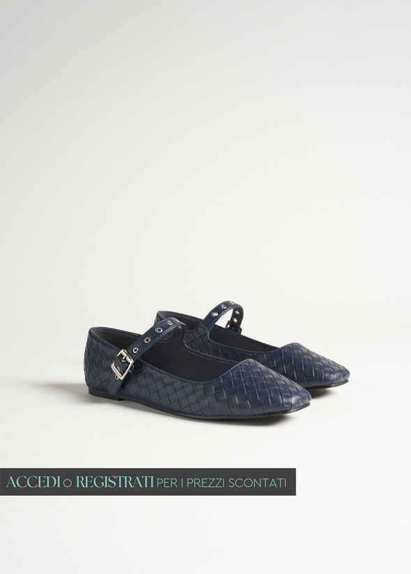 Balleria Saveria in ecopelle BLUE DARK BLUE Donna null