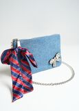 Borsa Tonga in denim con strass CELESTE POLVERE Donna immagine n. 1