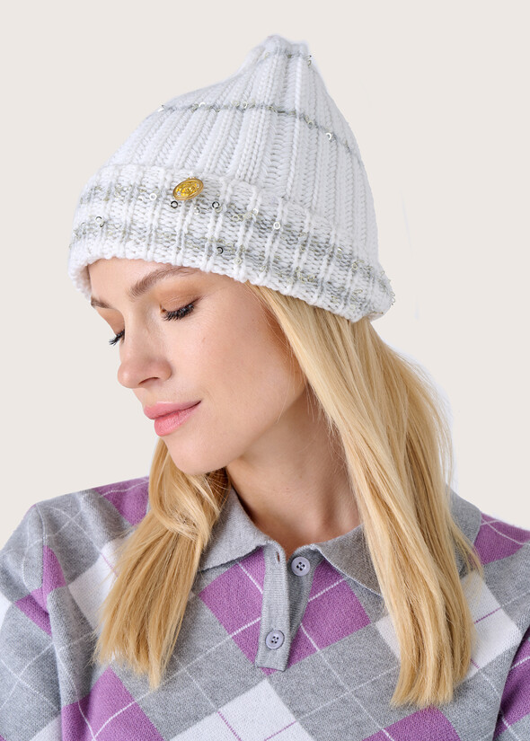 Cappello Carlotta con paillettes BEIGE GESSOBLU LAGUNA Donna null