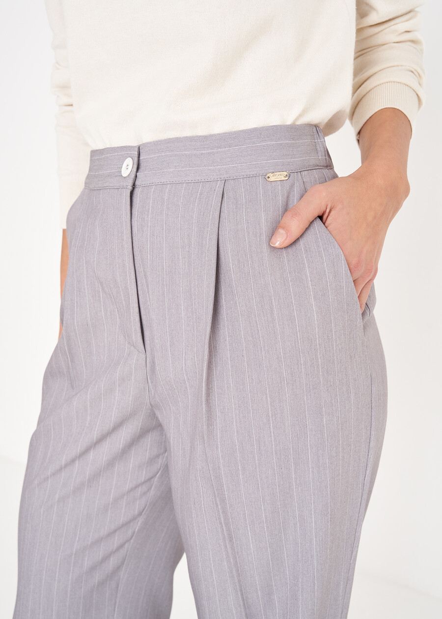 Pantalone Primo in poliviscosa GRIGIO GREYBLU Donna , immagine n. 3