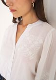 Claribel cotton embroidered shirt BIANCO WHITE Woman image number 2