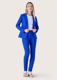 Kate screp fabric trousers BLUE OLTREMARE BLU ELETTRICOROSSO TULIPANO Woman image number 1