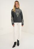 Maglia Mamy con motivo ricamato GRIGIO GREY Donna immagine n. 4