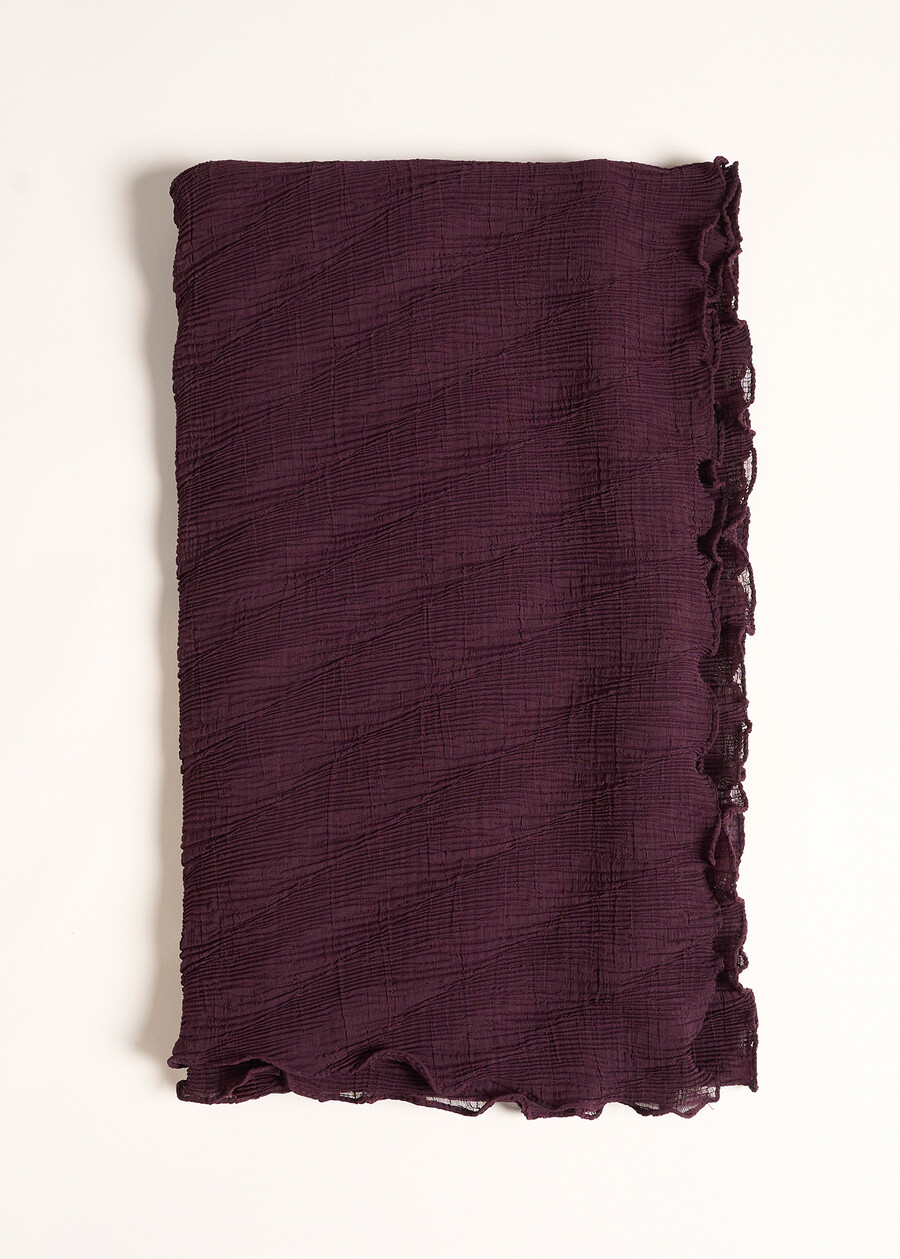Sunny solid-color scarf NERO BLACKBLU MIDNIGHTBEIGEVIOLA VINACCIA Woman , image number 2