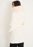 Presley padded coat with belt and faux fur collar BEIGE LATTE Woman image number 4