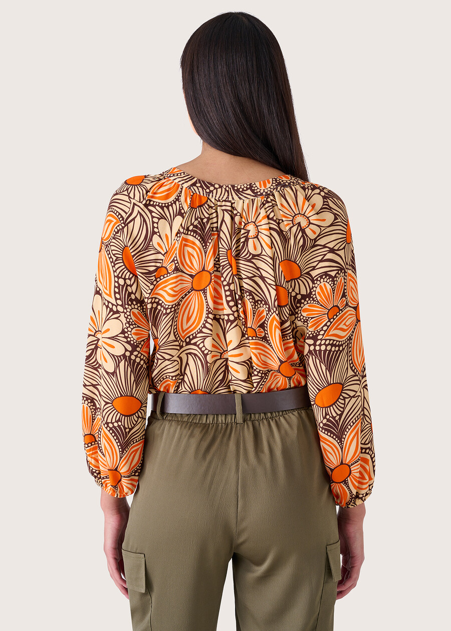 Sely ecovero viscose shirt BEIGE LIGHT BEIGE Woman , image number 3