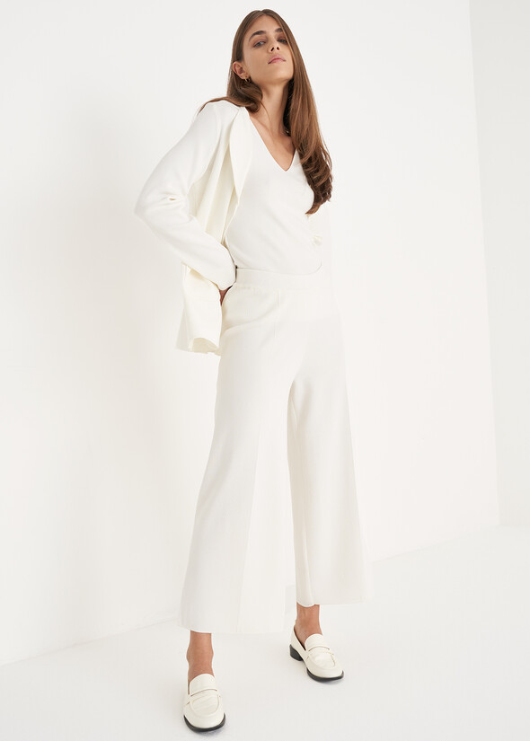 Coordinated Jersey available in two colors BIANCO BURRO Woman null