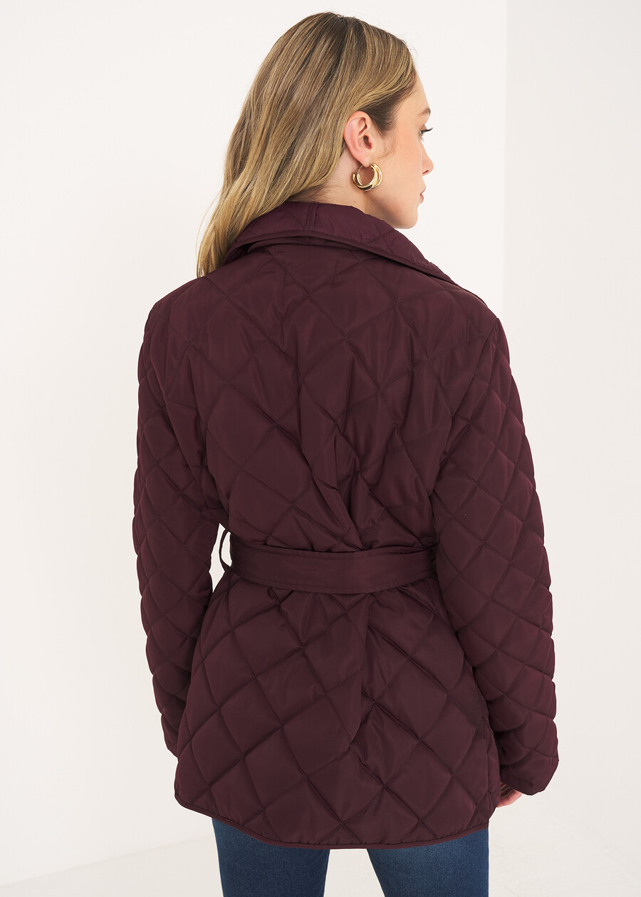 Piumino Paggy con cintura BLU MIDNIGHTVIOLA VINACCIA Donna , immagine n. 5