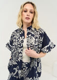 Camicia Cally in cotone stampato BLU Donna immagine n. 1