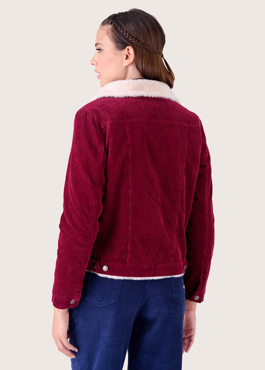 Gilly 100% cotton jacket ROSSO SYRAH Woman , image number 3