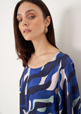 Camiro Camouflage Print Blouse BLU ELETTRICO Woman image number 2