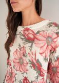 Maglia Monica con motivo floreale all over BIANCO WHITE Donna immagine n. 2