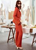 Jacqueline-L Linen e Viscose Trousers MARRONE JAVAARANCIO CAROTENE Woman image number 1
