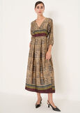 Artur ethnic print wrap dress BLU MIDNIGHTVIOLA VINACCIA Woman image number 1