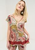 Shelly printed blouse with embroidery FUFOF Woman image number 1