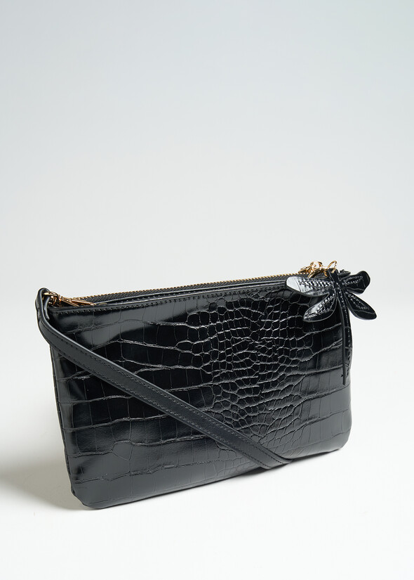 Borsa Tonga cocco con libellula NERO Donna null